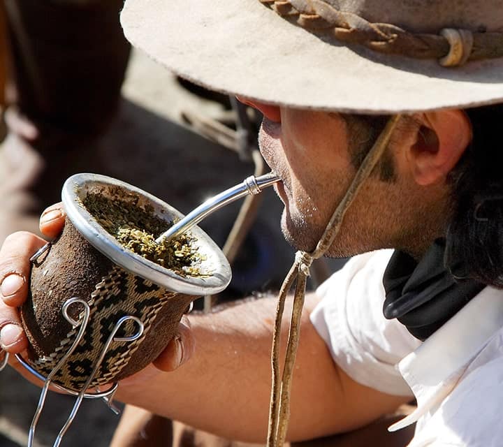 Gaucho Drinking Mate in Patagonia