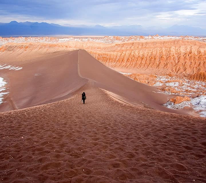 Virtually rainless place, Atacama Desert