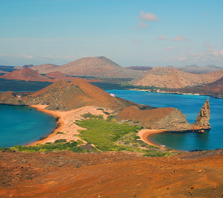 Bartolomé Island, a volcanic islet in the Galapgos archipelago, not affected by earthquakes