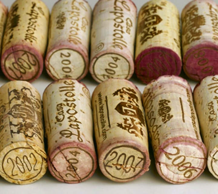 Corks of Carménère Grape Wine in Chile