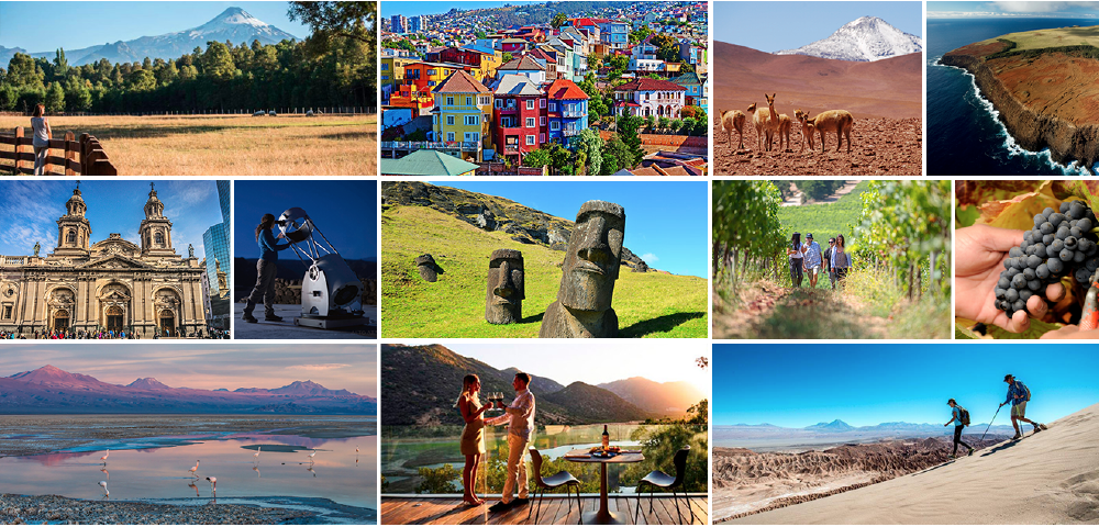 Collage of Top Chile Destinations to Visit