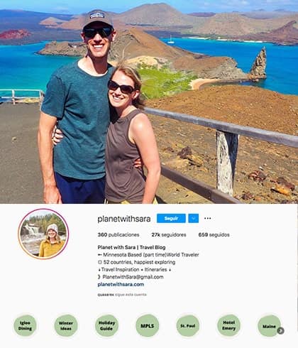 Planet with Sara shares Galapagos experience on Instagram