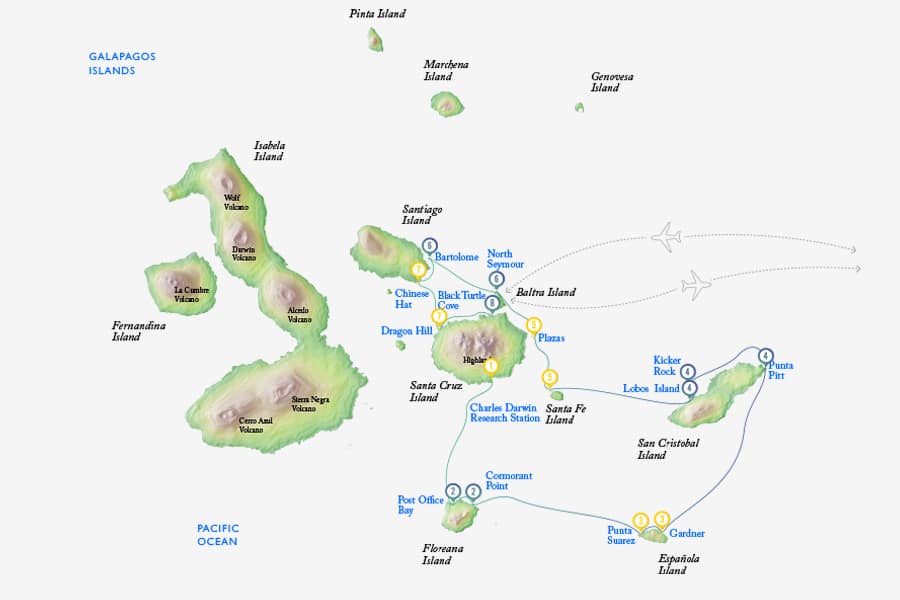 Puerto Ayora, Galapagos Cruise Itinerary